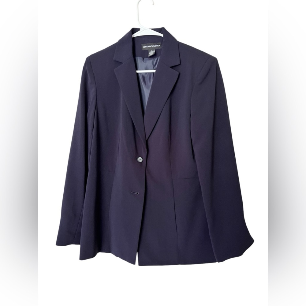 Norton McNaughton Blue Lined Suit Jacket Blazer Size 8
